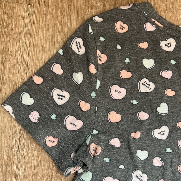 Nollie Junior’s Short Sleeve Sassy Candy Hearts T-shirt Size Extra Small - Picture 10 of 16